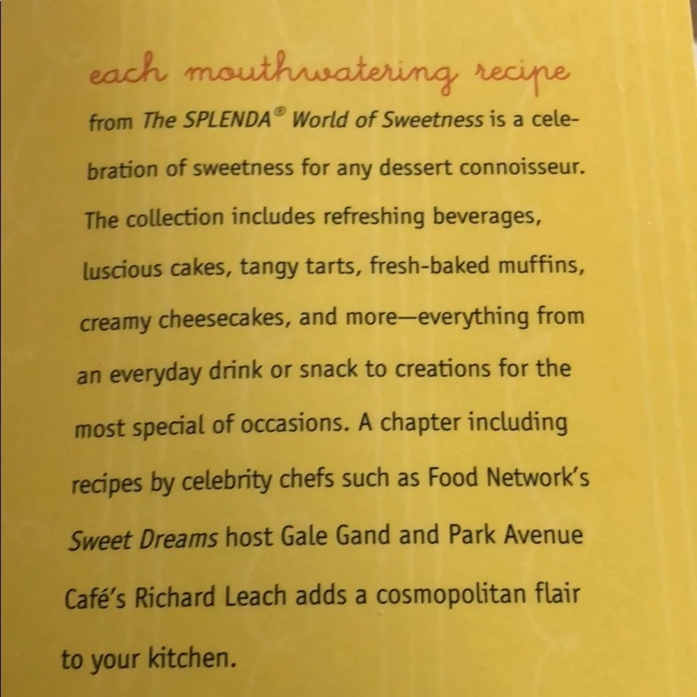Splenda world of Sweetness - desserts & drinks